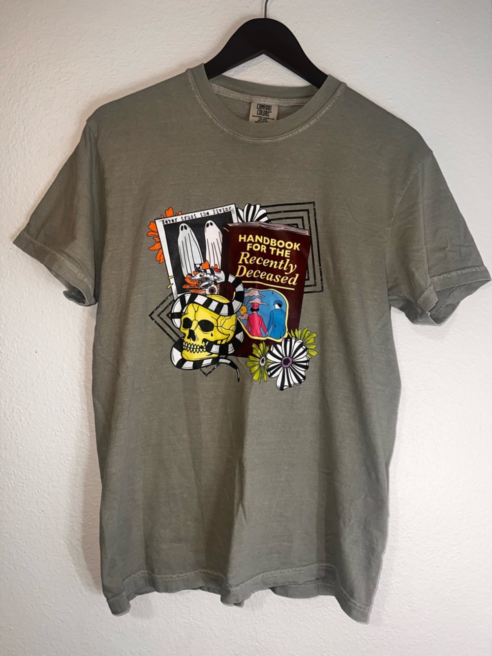 Graphic Crewneck T-Shirt - Olive Green